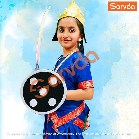 Marathi Saree / Rani lakshmi Bai costume (Blue) -without accessories