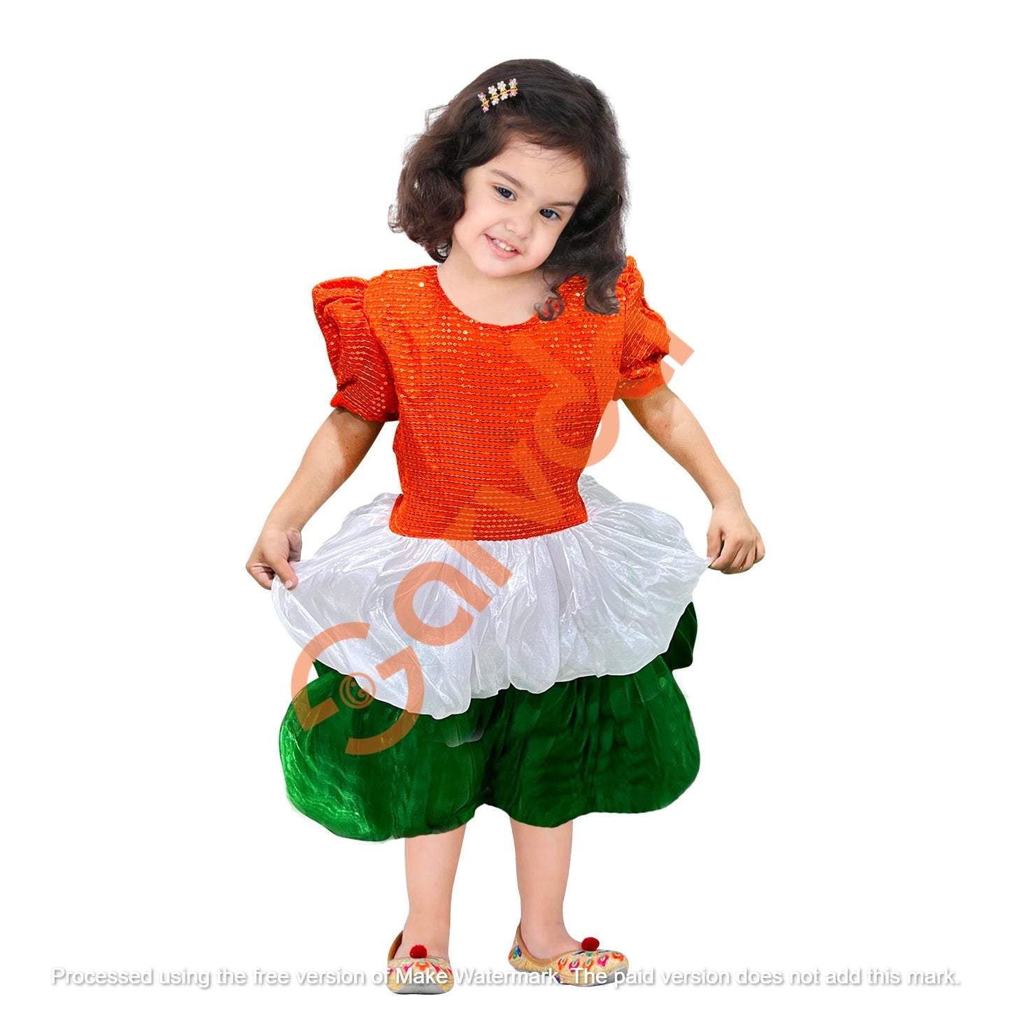Tricolor / Tiranga Seqence frock Costume