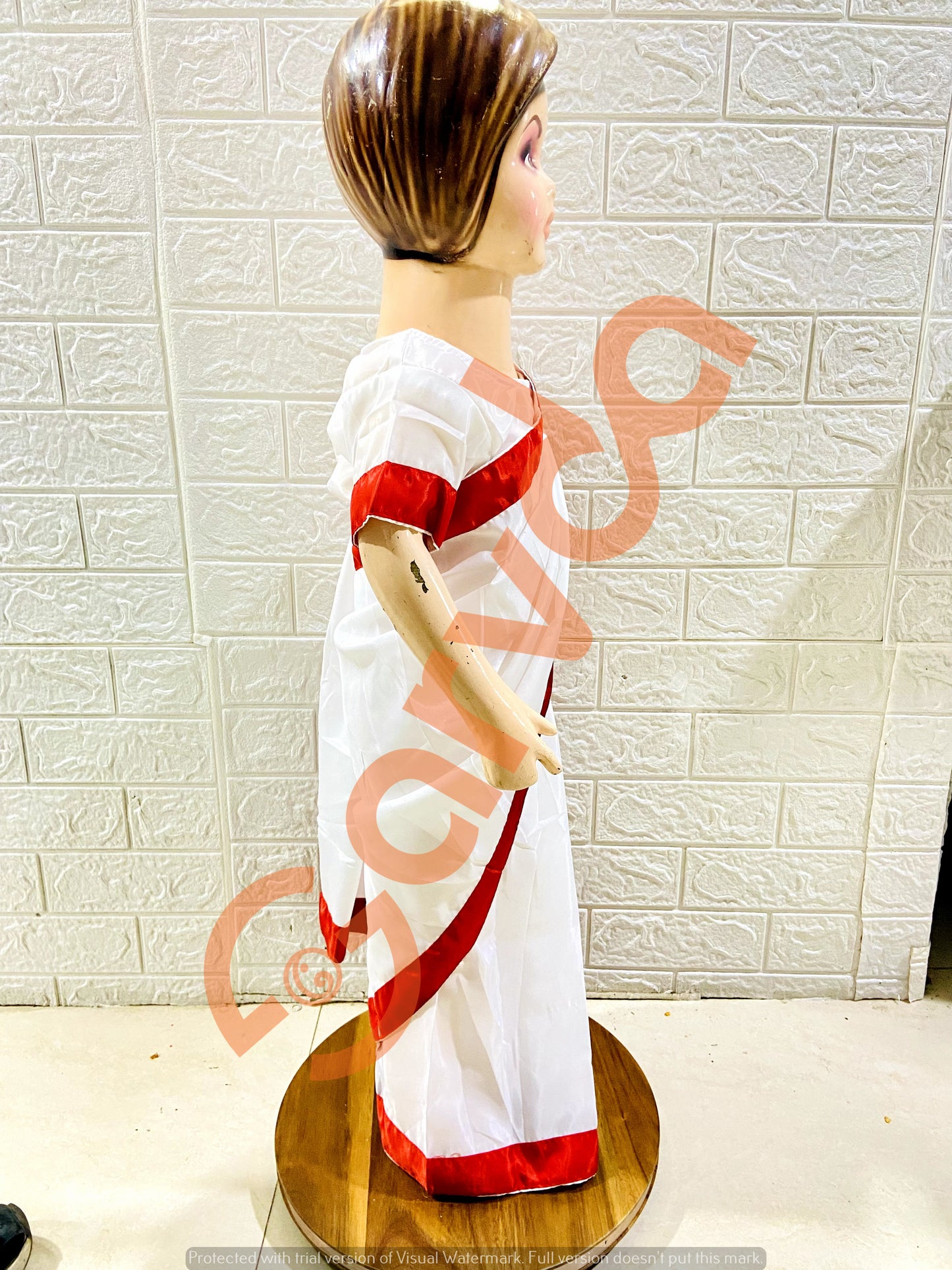Red Border white Saree- Indira Gandhi/Sarojini Naidu