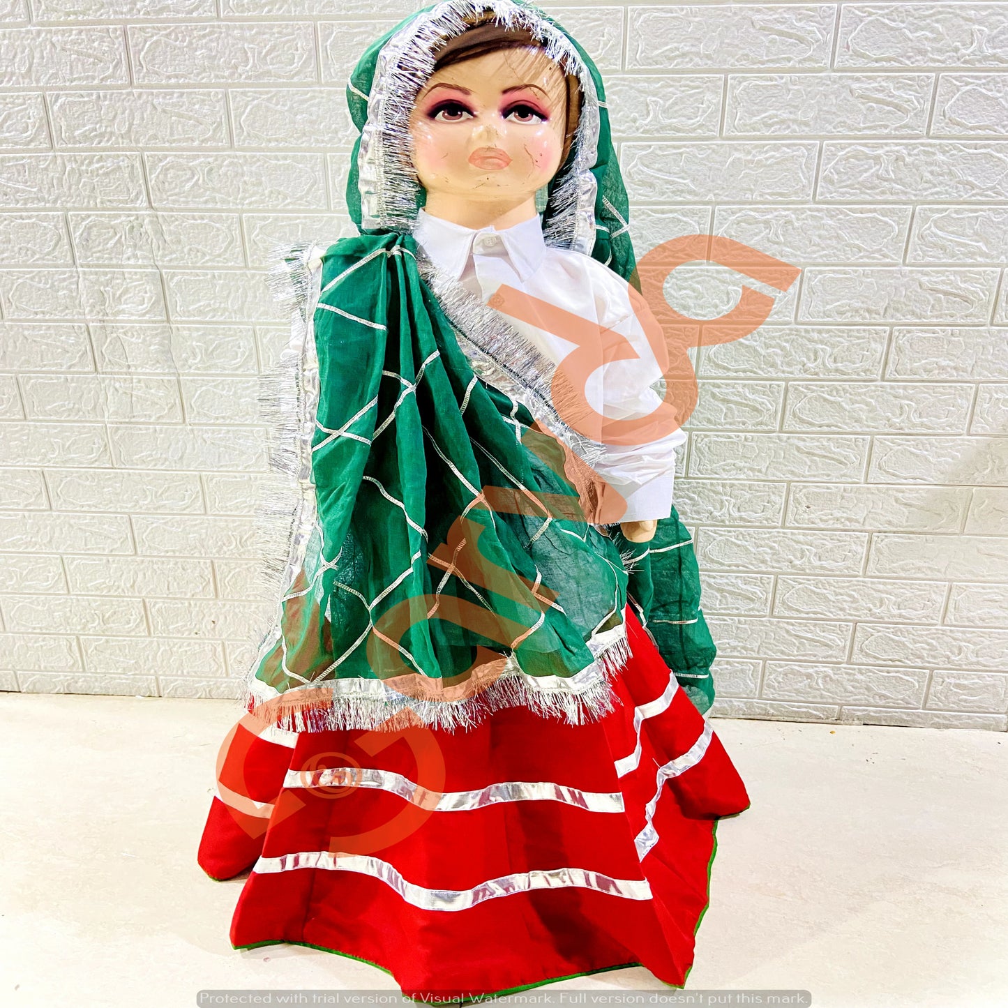 Haryanavi  State Lehanga Full Costume Set- Lahenga, Kameej and Chunni - Random Color