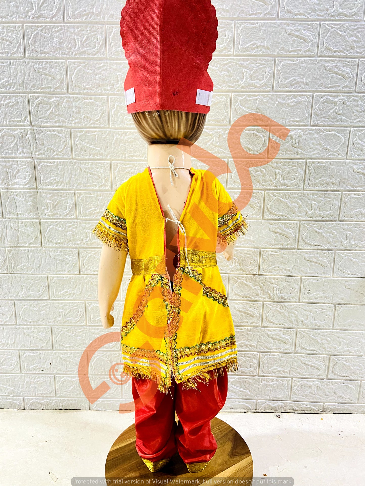 Raja/ Ram kids costume - Yellow Coat and Red Dhoti