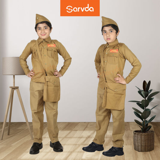Sarvda Postman Dress with Bag And Cap