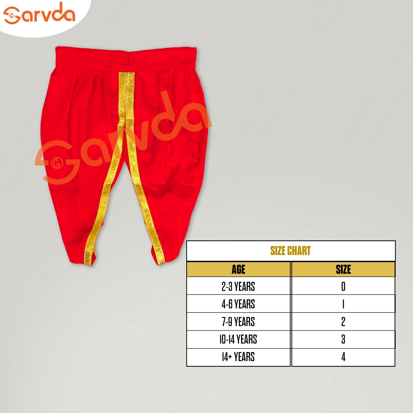 Red Dhoti with Lace