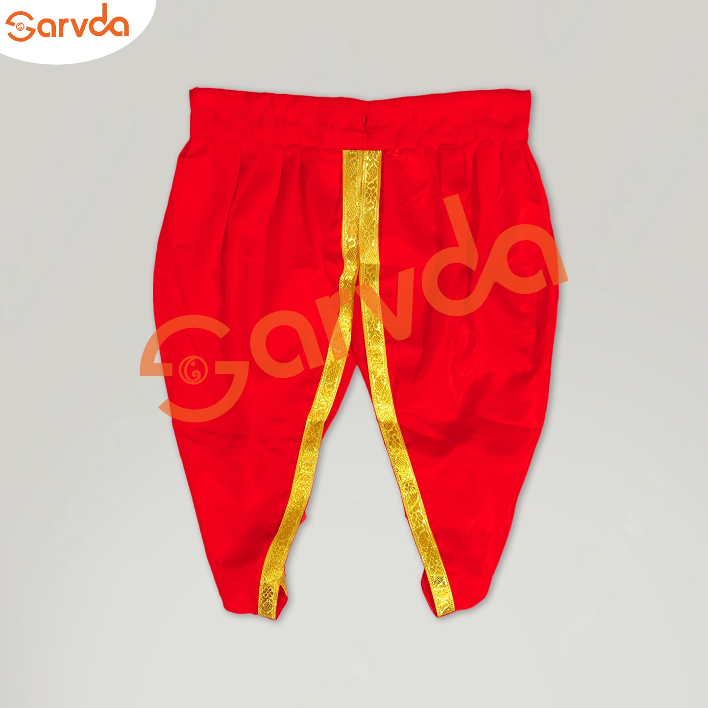 Red Dhoti with Lace