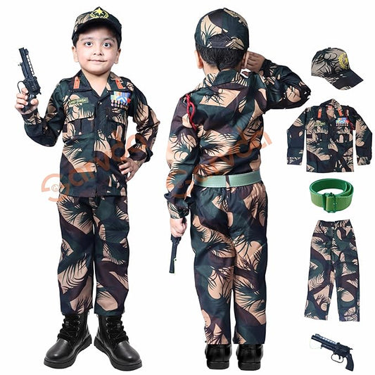 Sarvda Army Dress - With Accessories (Superfine fabric & perfect size)
