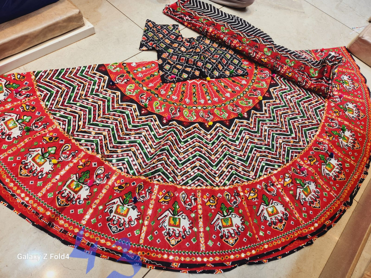 360 Lahenga  Cotton Fabric - 0A