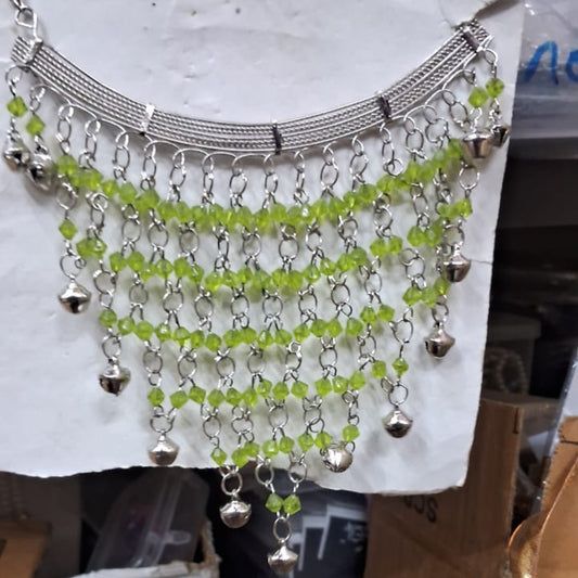 Silver & Green Necklace