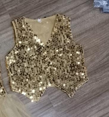 Golden Sequence Waist Coat western dress