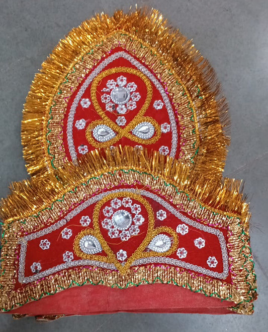 Kulla Taj / Mukut - Red Assorted Design