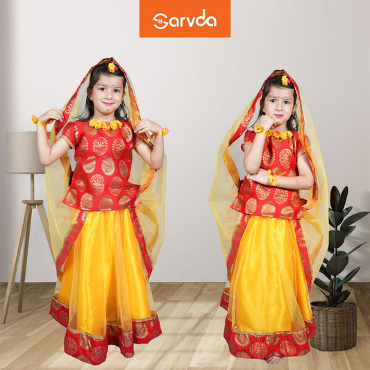 (In-Queue / High Demand ) Sarvda Radha Lahenga - Light Fabric