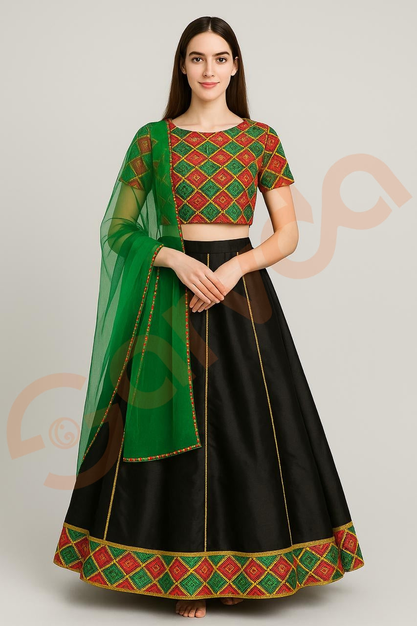 Prebooking Black Lahenga For Navratri Special