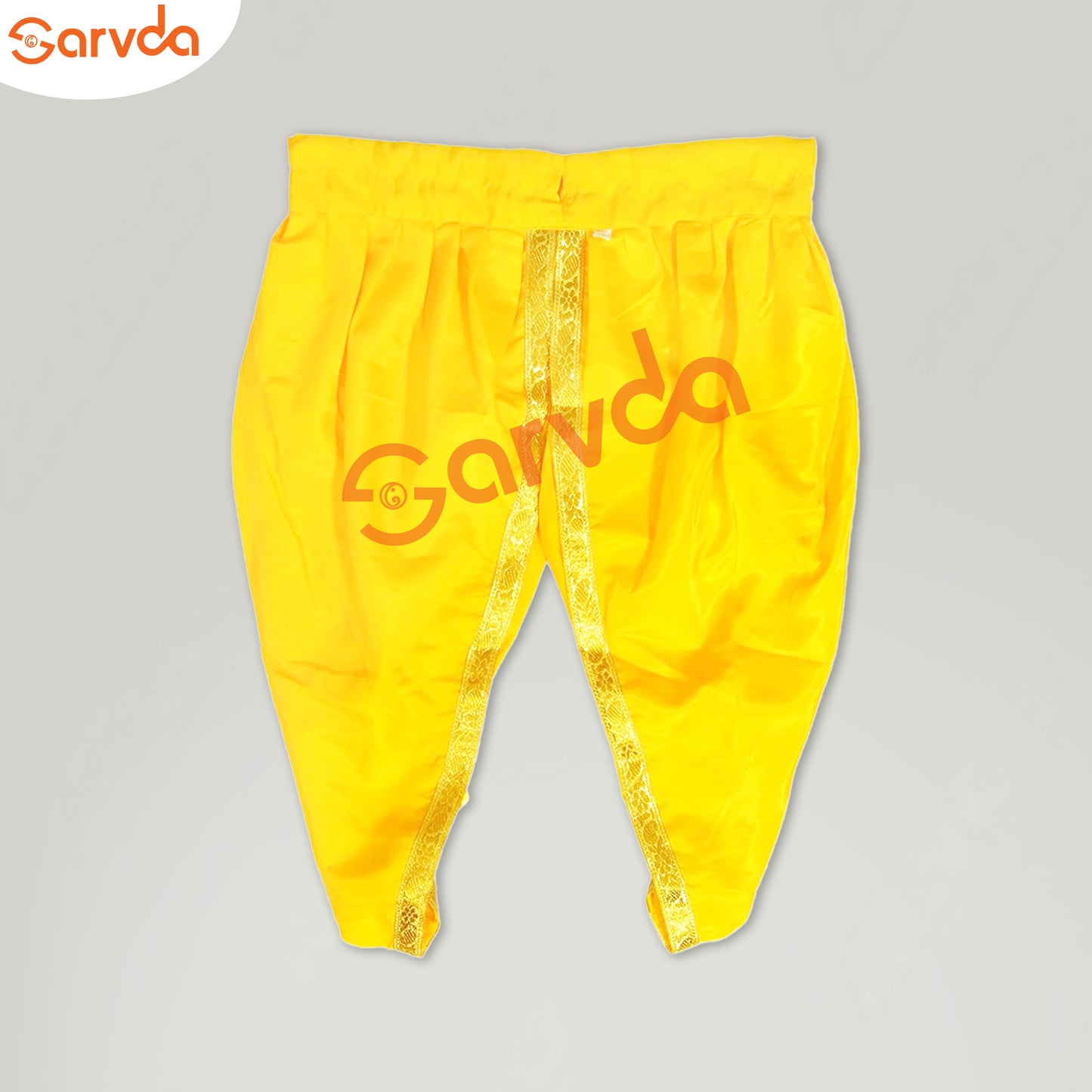 Yellow Dhoti with Lace