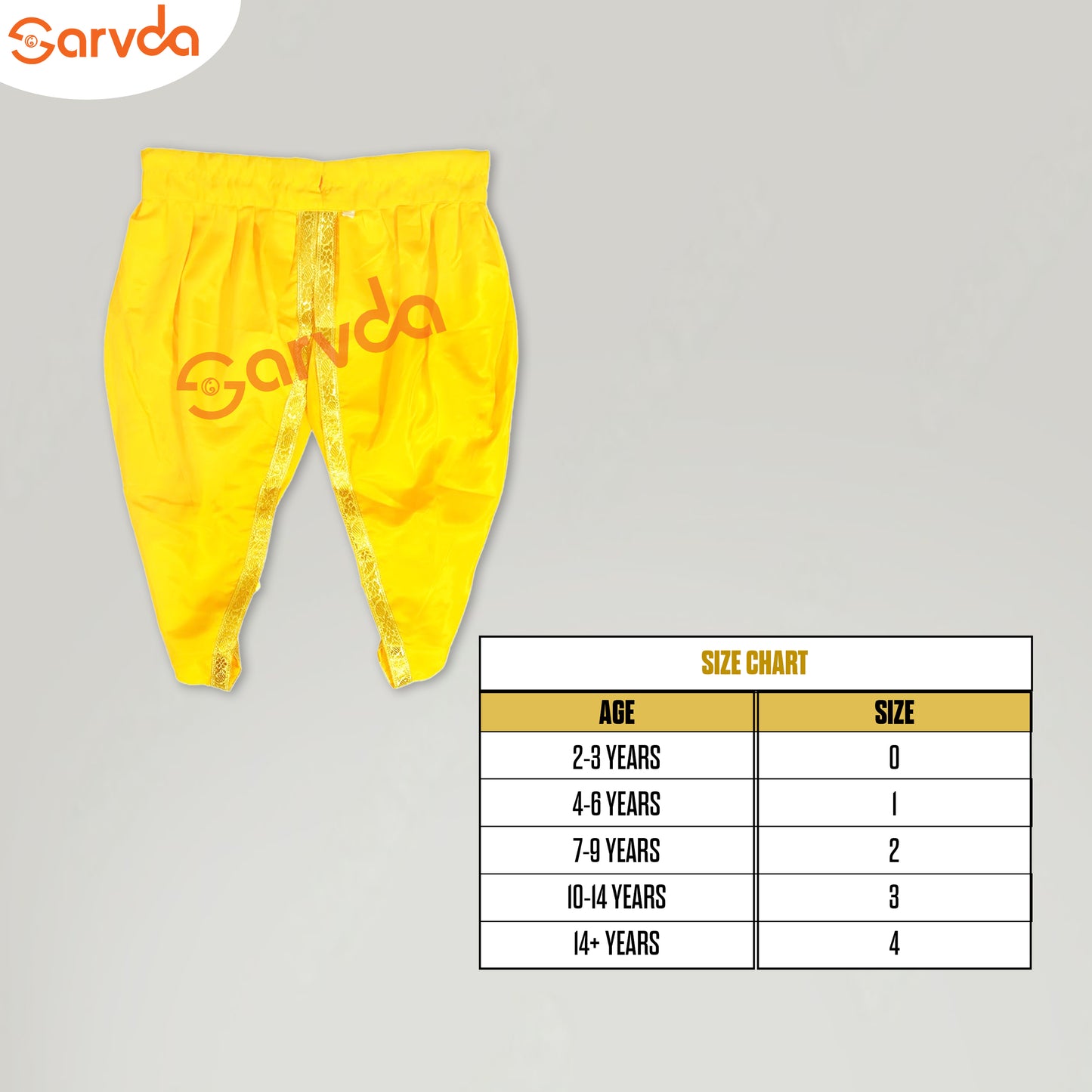 Yellow Dhoti with Lace