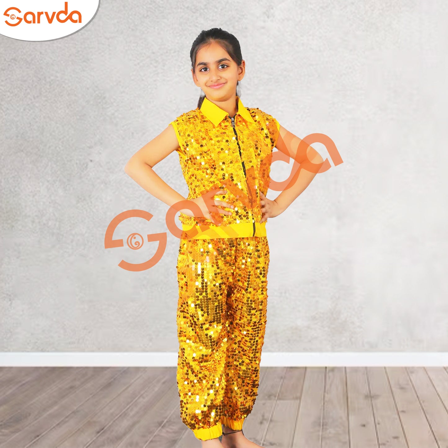Zippershirt and Heram Set- Yellow
