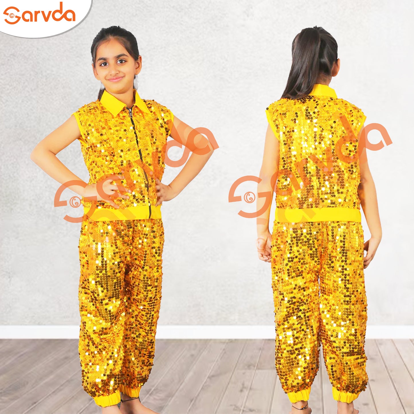 Zippershirt and Heram Set- Yellow