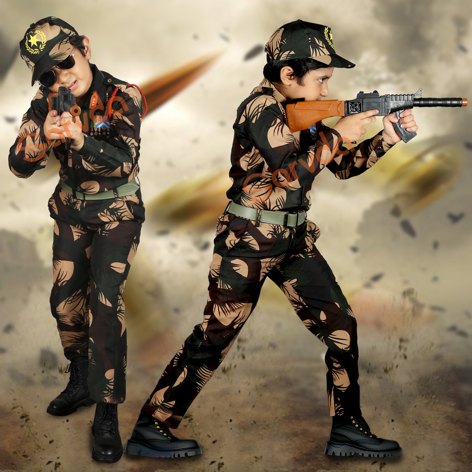 Sarvda Army Dress With Accessories (Superfine fabric perfect size)