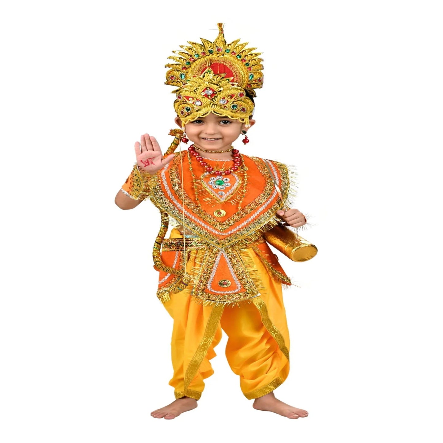 Orange Kavach with Dhoti - Raja Ram Costume