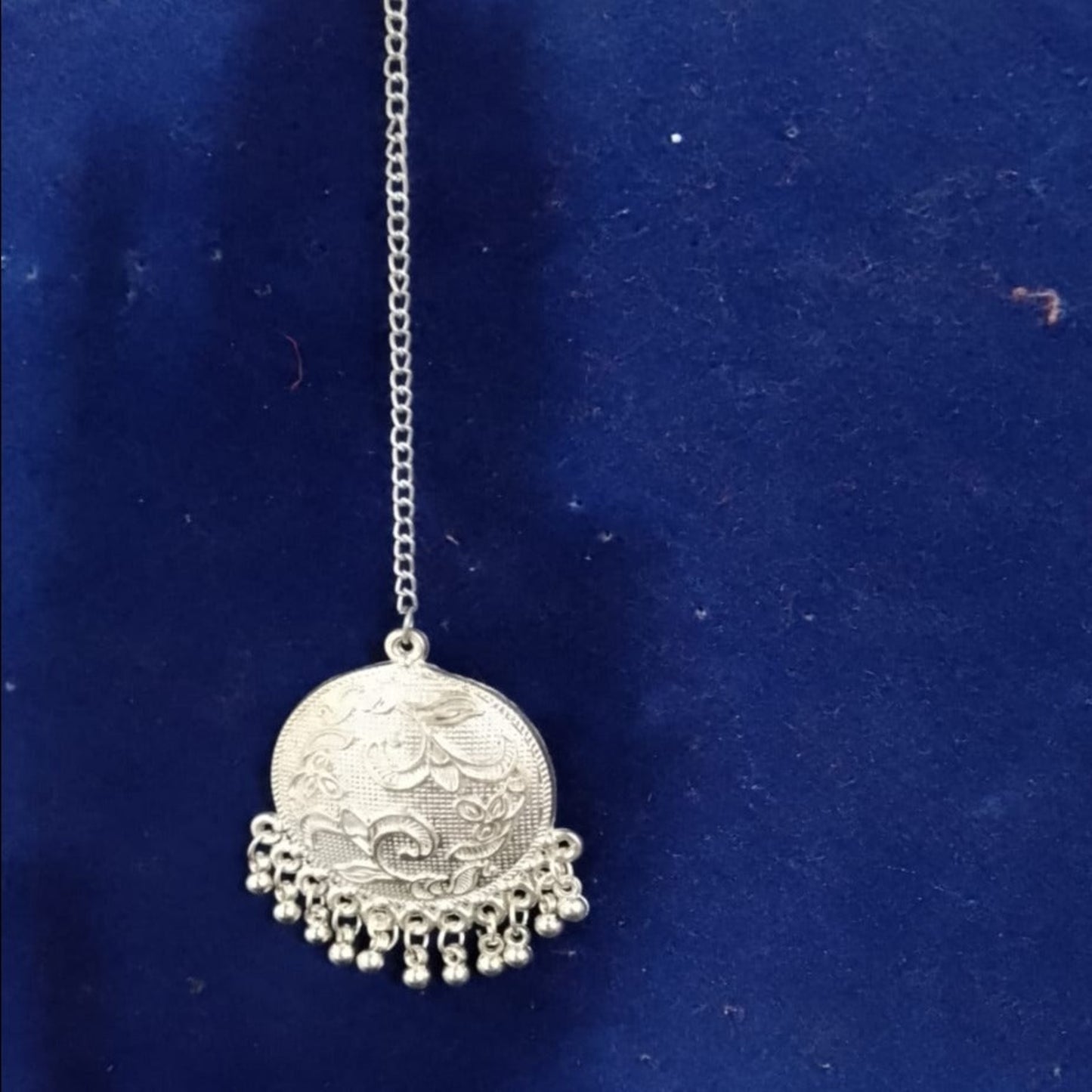 Silver Maang tikka